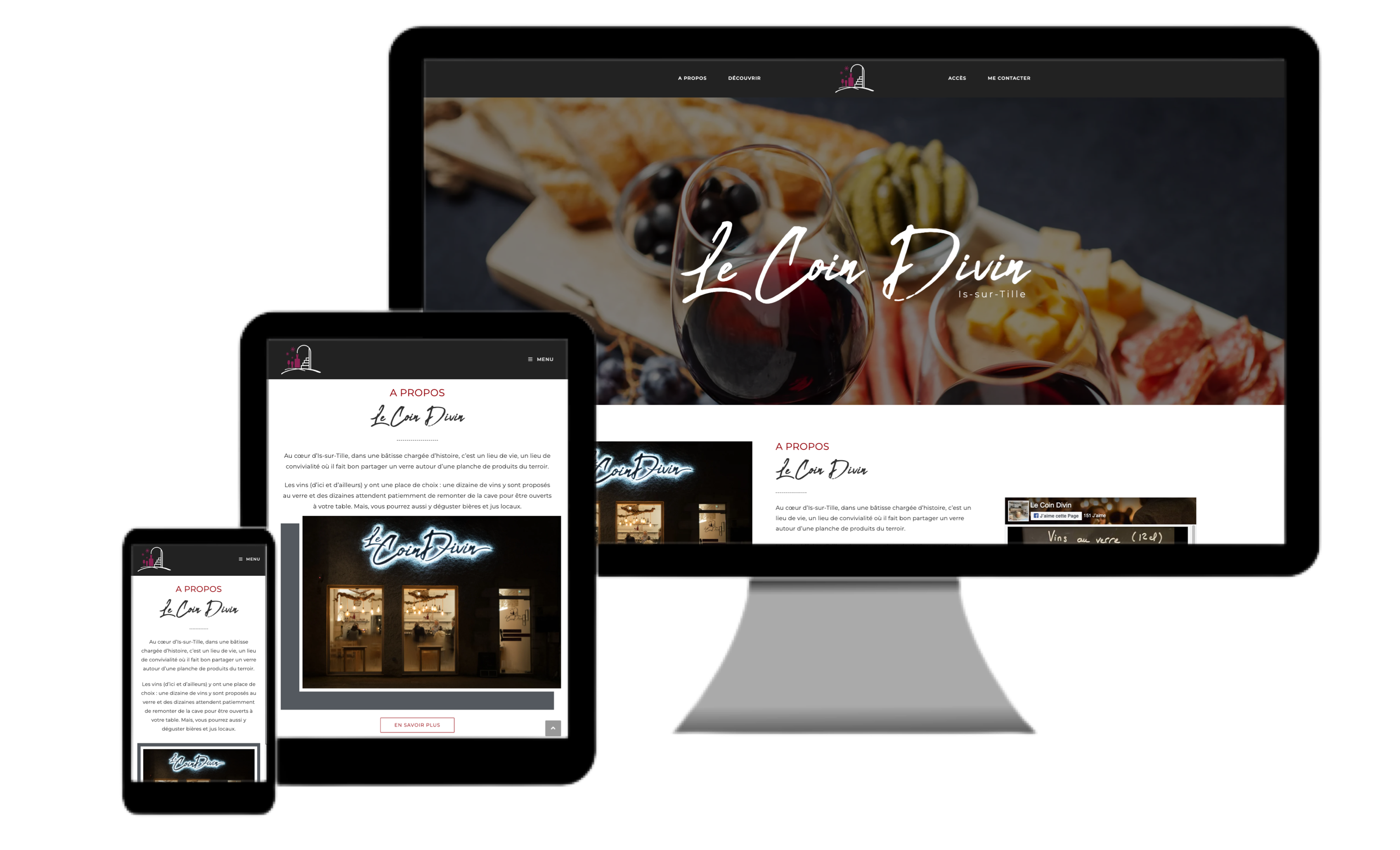 Aperçu du site Le Coin Divin