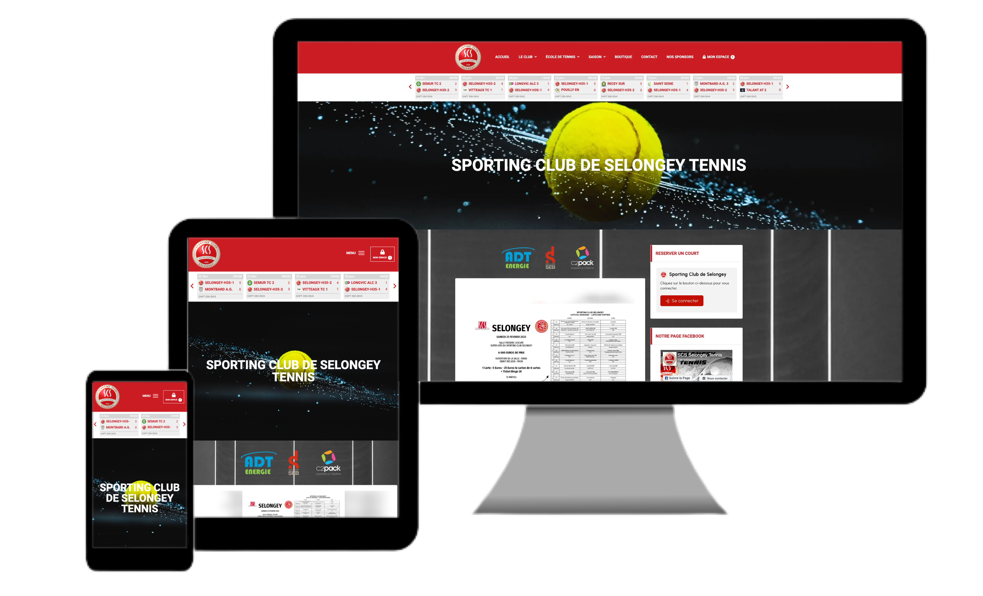 Aperçu du site Sporting Club de Selongey Tennis